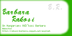 barbara rakosi business card